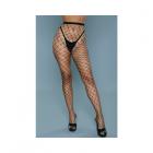 Bewicked Oversized Fishnet Pantyhose Black O/s Sex Toy Product