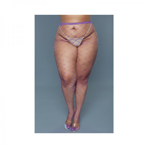Bewicked Oversized Fishnet Pantyhose Purple Queen Size Sex Toy Product