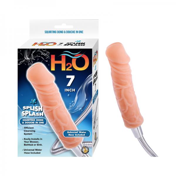 H20 Splish Splash 7 In. Dildo Douche Beige Sex Toy Product