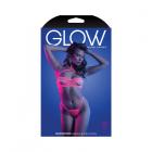 Fantasy Lingerie Glow Slow Motion Peek-a-boo Bra & Panty Neon Pink M/l Sex Toy Product