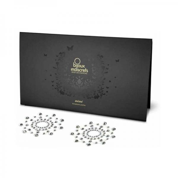 Bijoux Indiscrets Mimi Rhinestone Pasties Circles Crystal Clear Sex Toy Product