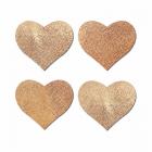 Pastease Petites Liquid Hearts Pasties Rose Gold 2-pack Sex Toy Product