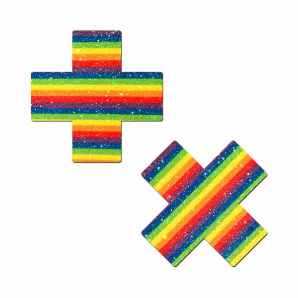 Pastease Glitter Pride Crosses Rainbow Sex Toy Product