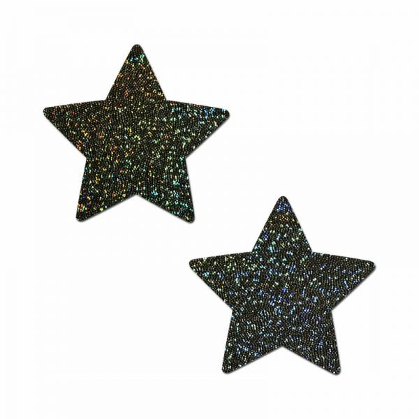 Pastease Glitter Star Pasties Black Sex Toy Product