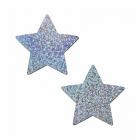 Pastease Glitter Star Pasties Silver Sex Toy Product