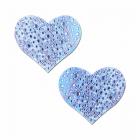 Pastease Crystal Sparkling Heart Pasties Silver Sex Toy Product