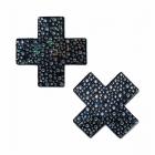 Pastease Crystal Sparkling Crosses Pasties Black Sex Toy Product