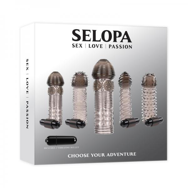 Selopa Choose Your Adventure Sleeve Kit With Bullet Smoke Clear Sex Toy Product