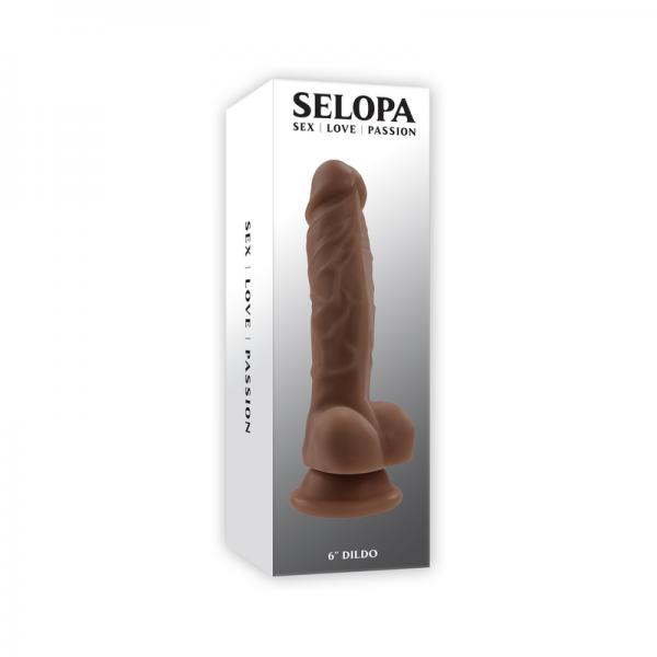 Selopa 6 In. Natural Feel Dildo Dark Sex Toy Product