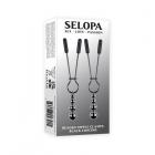 Selopa Beaded Nipple Clamps Stainless Steel Black Chrome Sex Toy Product