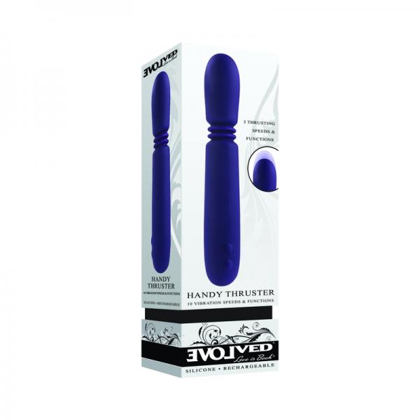 Evolved Handy Thruster Rechargeable Thruster Vibe Silicone Purple Sex Toy Product
