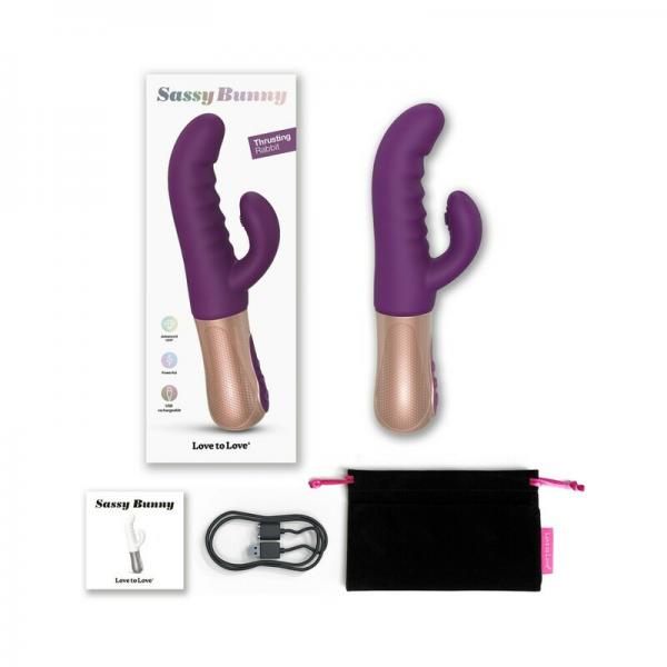 Love To Love Sassy Bunny Thrusting Rabbit Purple Rain Sex Toy Product