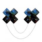 Neva Nude Midnight Sky Black Wet Holographic Vinyl Chained X Factor Nipple Cover Pasties Sex Toy Product