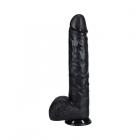 Realrock Extra Long 14 In. Dildo With Balls Black Sex Toy Product