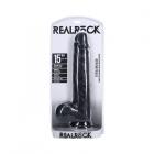 Realrock Extra Long 15 In. Dildo With Balls Black Sex Toy Product