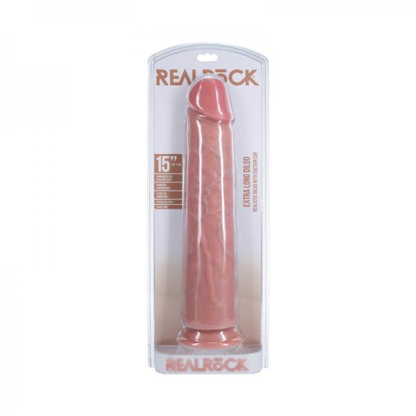 Realrock Extra Long 15 In. Dildo Beige Sex Toy Product