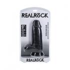 Realrock Extra Thick 9 In. Dildo With Balls Black Sex Toy Product