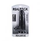 Realrock Extra Thick 10 In. Dildo With Balls Black Sex Toy Product