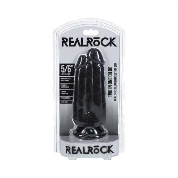 Realrock Two In One 5 In. / 6 In. Dildo Black Sex Toy Product