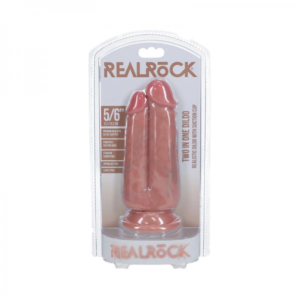 Realrock Two In One 5 In. / 6 In. Dildo Beige Sex Toy Product