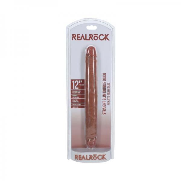 Realrock 12 In. Slim Double-ended Dong Tan Sex Toy Product