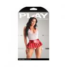 Fantasy Lingerie Play Pulse Check Collared Teddy With Open Back, Pleated Skirt, Medic Hat & 1 Pair O Sex Toy Product