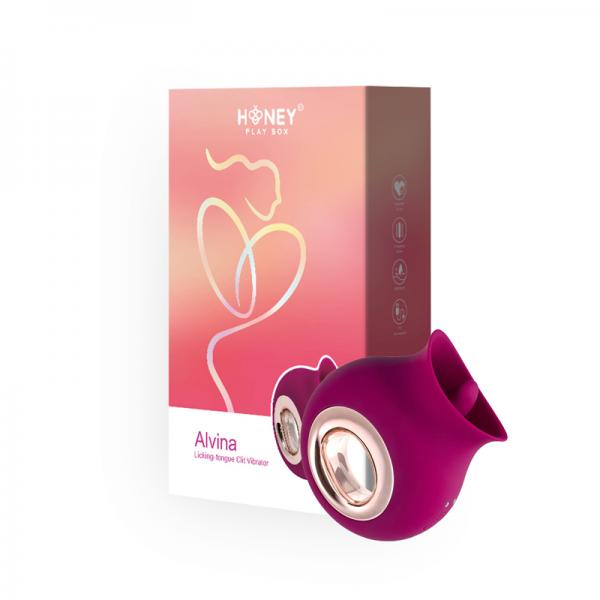 Alvina Luxury Tongue Licking Clitoral Vibrator Magenta Sex Toy Product