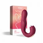 Joi Rotating Head G-spot Vibrator And Clit Licker Maroon Sex Toy Product