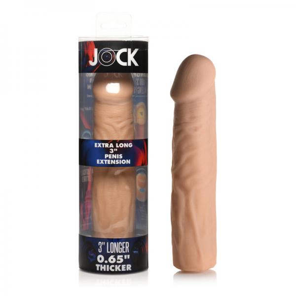 Jock Extra Long Penis Extension Sleeve 3in Light Sex Toy Product