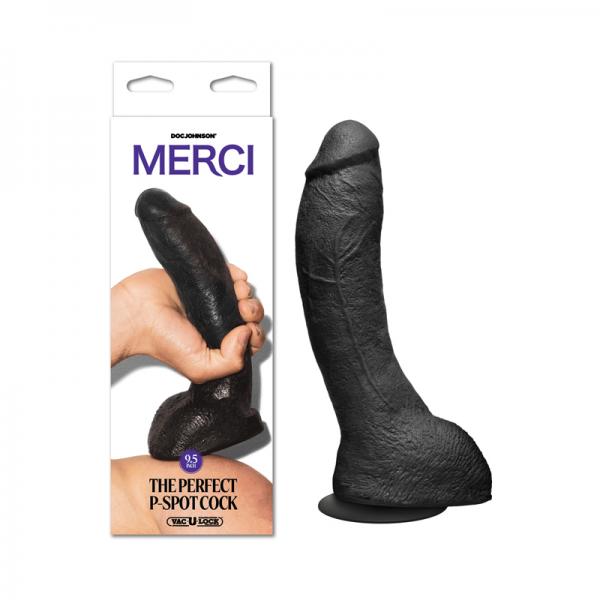 Merci The Perfect P-spot Cock With Removable Vac-u-lock Suction Cup Black Sex Toy Product