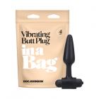 In A Bag Vibrating Butt Plug 4in Black Sex Toy Product