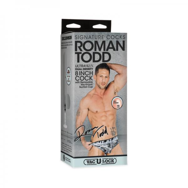 Signature Cocks Roman Todd Ultraskyn Cock With Removable Vac-u-lock Suction Cup 8in Vanilla Sex Toy Product