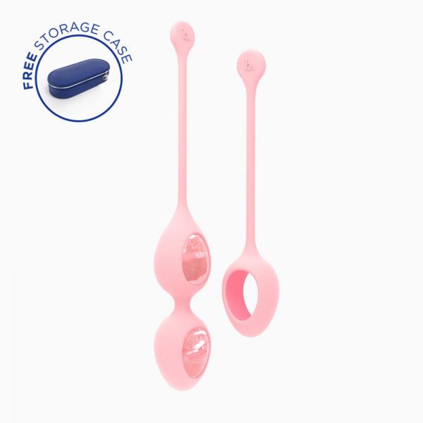 Biird Yonii 2-piece Rose Quartz Eggs Set Sex Toy Product