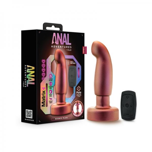 Anal Adventures Matrix Bionic Plug Cosmic With Remote Copper Sex Toy Product