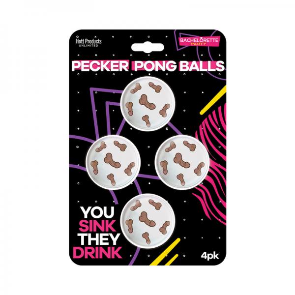 Pecker Beer Pong Balls 4-pack Sex Toy Product