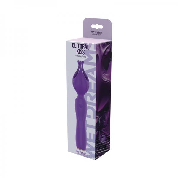 Wet Dreams Clitoral Kiss Flower Petal Silicone Vibrator Purple Sex Toy Product