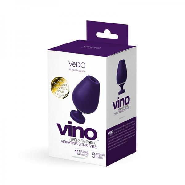 Vedo Vino Rechargeable Vibrating Sonic Vibe Purple Sex Toy Product