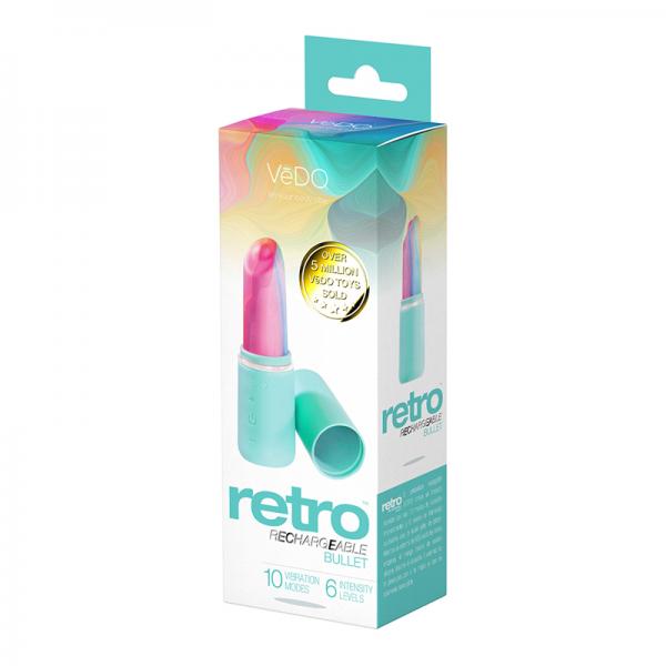 Vedo Retro Rechargeable Bullet Turquoise Sex Toy Product