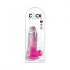 King Cock Clear With Balls 7in Pink Sex Toy Product