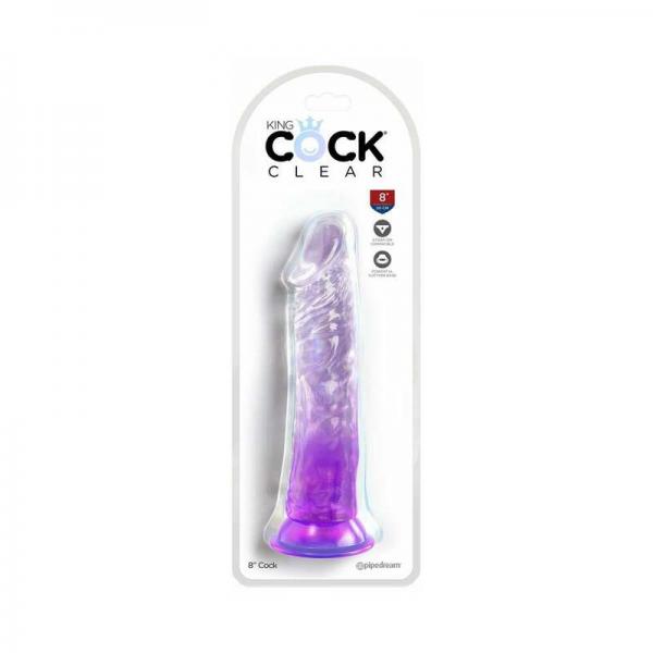 King Cock Clear 8in Purple Sex Toy Product