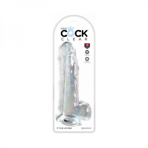 King Cock Clear With Balls 9in Clear Sex Toy Product