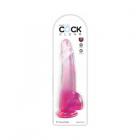 King Cock Clear With Balls 10in Pink Sex Toy Product