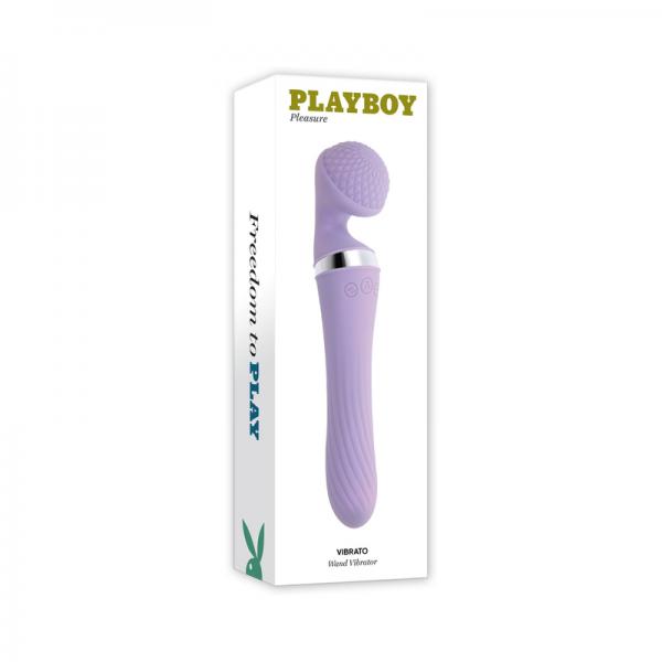 Playboy Vibrato Rechargeable Silicone Dual Ended Wand Vibrator Opal Sex Toy Product