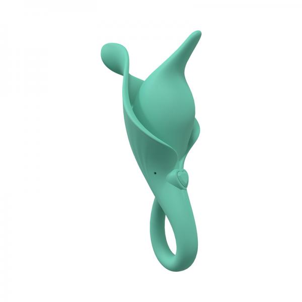 Loveline Lily 10 Speed Clitoral Vibe Sealed Silicone Rechargeable Submersible Green Sex Toy Product