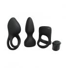 Loveline Pleasure Kit 10 Speed Silicone Rechargeable Waterproof Black Sex Toy Product