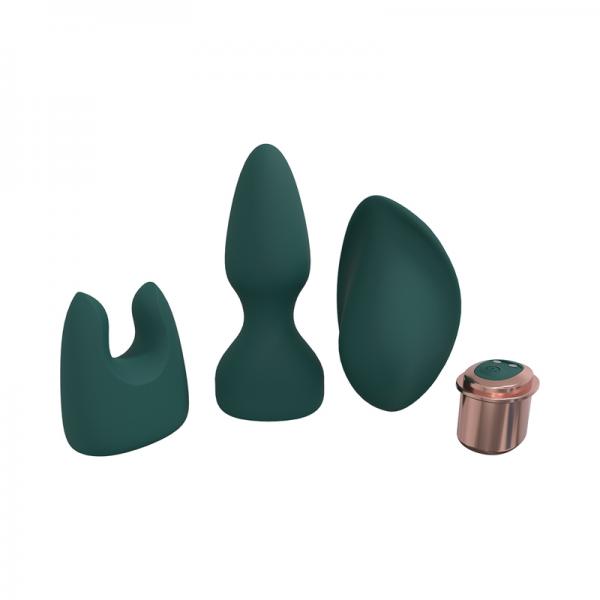 Loveline Ultimate Kit 10 Speed Silicone Rechargeable Waterproof Forest Green Sex Toy Product