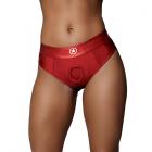 Ouch! Vibrating Strap-on Thong With Removable Butt Straps Red M/l Sex Toy Product