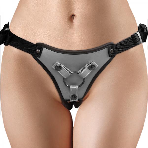 Ouch! Metallic Strap-on Harness Gunmetal Sex Toy Product
