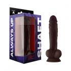 Shaft Model A Liquid Silicone 10.5 In. Dildo With Balls Mahogany Sex Toy Product