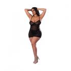 Magic Silk Glitz & Glam Dress And Tanga Set Black Queen Size Sex Toy Product